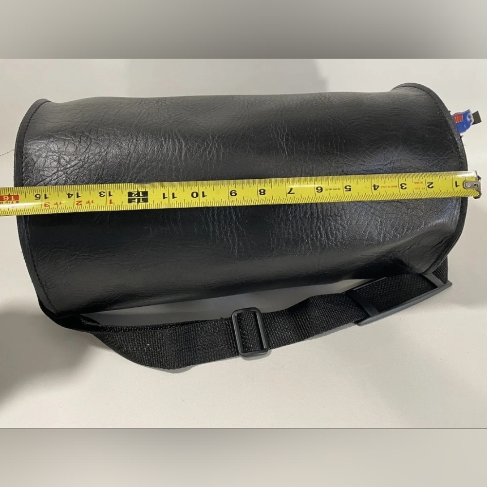 All American Rider Motorcycle Bag USA Faux Leather Large 17" Rivets